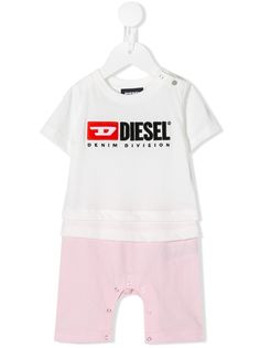 Diesel Kids ромпер с вышитым логотипом