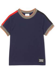 Burberry Kids футболка с отделкой Icon Stripe