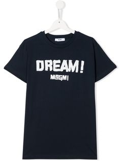 Msgm Kids футболка с надписью Dream! футболка с надписью Dream!