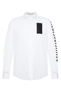 Белая рубашка с длинными рукавами Dirk Bikkembergs