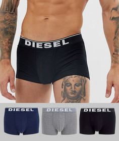 Набор из 3 боксеров-брифов (серые/ темно-синие/ черные) Diesel Damien-Мульти