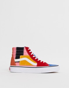 Кроссовки в стиле пэтчворк Vans SK8-Hi-Мульти