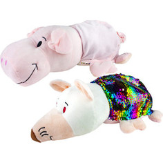 Мягкая игрушка 1Toy Вывернушка Свинья-Крыса с пайетками на спинке Крысы Т16581