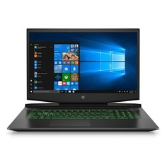 Ноутбук HP Pavilion Gaming 17-cd0002ur, 17.3", IPS, Intel Core i5 9300H 2.4ГГц, 8Гб, 1000Гб, 128Гб SSD, nVidia GeForce GTX 1650 - 4096 Мб, Windows 10, 7DX28EA, черный/зеленый