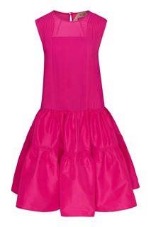 Розовое платье со складками No21