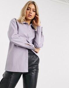 Лавандовая рубашка oversize NA-KD-Фиолетовый