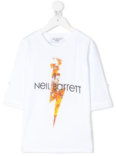 Neil Barrett Kids футболка с длинными рукавами и принтом