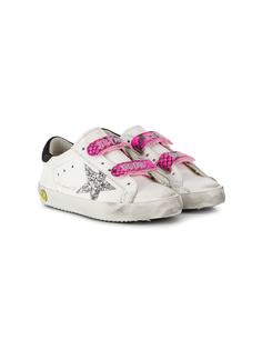 Golden Goose Kids distressed effect touch strap sneakers