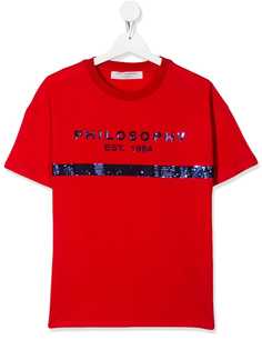 Philosophy Di Lorenzo Serafini Kids футболка с логотипом из пайеток