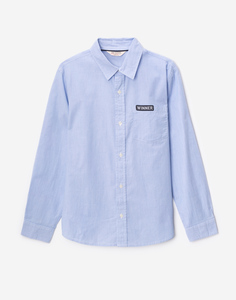 Голубая рубашка с карманом Gloria Jeans