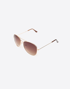 Солнцезащитные очки-авиаторы коричневые Gloria Jeans