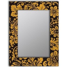 Настенное зеркало Дом Корлеоне Желтые цветы 90x90 см