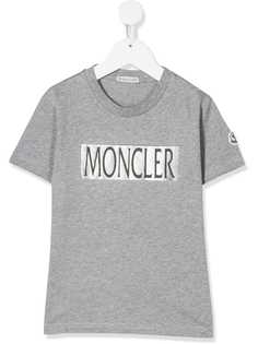 Moncler Enfant футболка с круглым вырезом и логотипом