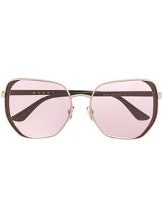 Marni Eyewear солнцезащитные очки в массивной оправе