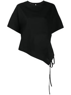 Y-3 футболка асимметричного кроя с короткими рукавами