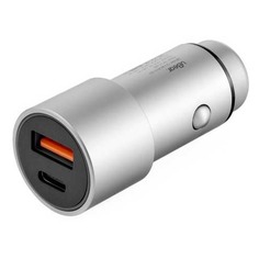 Автомобильное зарядное устройство UBEAR CC04GR01-AD, USB + USB type-C, 3A, серый