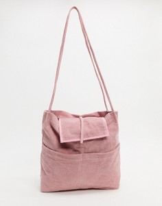 Розовая объемная сумка-тоут SVNX-Розовый