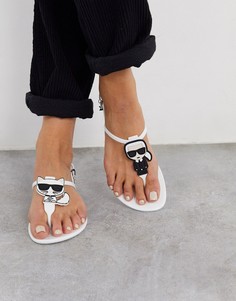 Белые сандалии из гибкого пластика Karl Lagerfeld-Белый
