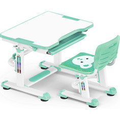 Комплект мебели (столик+стульчик) Mealux BD-08 Teddy green столешница белая/пластик зеленый