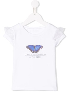 Lapin House футболка с принтом бабочек