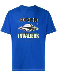 Ader Error футболка с принтом Invaders