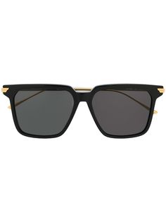 Bottega Veneta Eyewear солнцезащитные очки в массивной квадратной оправе