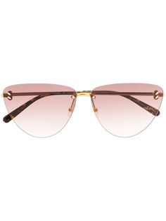 Stella McCartney Eyewear солнцезащитные очки в оправе кошачий глаз с эффектом омбре