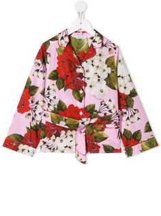 Dolce & Gabbana Kids куртка с цветочным принтом