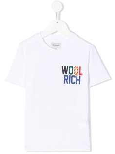 Woolrich Kids футболка с логотипом