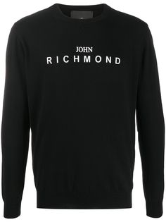 John Richmond пуловер с круглым вырезом и логотипом