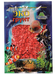 Цветная мраморная крошка Эко грунт 5-10mm 3.5kg Red г-0205