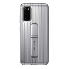 Чехол (клип-кейс) Samsung Protective Standing Cover, для Samsung Galaxy S20, серебристый [ef-rg980csegru]