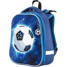 Ранец Brauberg Premium "Футбол", с брелоком, синий