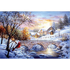 Набор для создания картины из мозаики Цветной "Зимний пейзаж"