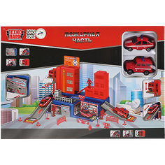 Игровой набор Технопарк "Пожарная часть: УАЗ, Лада", 2 машинки, 7,5 см