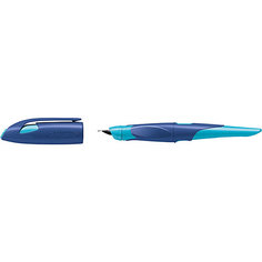 Перьевая ручка Stabilo "Easybirdy" для правшей, сине/голубой, синий картридж