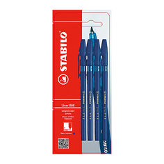 STABILO Liner Ручка 808/41, синяя, 4 шт.