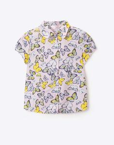 Рубашка с бабочками для девочки Gloria Jeans