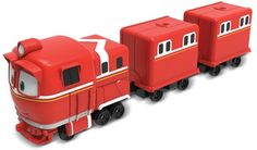 Игрушка Robot Trains Паровозик с двумя вагонами Альф (красный)