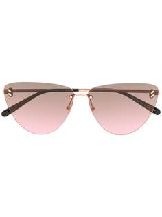 Stella McCartney Eyewear солнцезащитные очки в безободковой оправе кошачий глаз