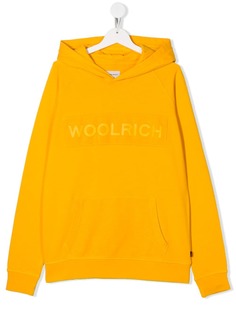 Woolrich Kids худи с карманом и нашивкой-логотипом