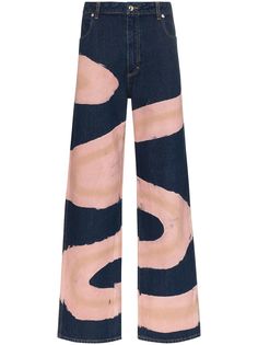 Eckhaus Latta джинсы широкого кроя с принтом