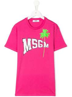 Msgm Kids платье-футболка с логотипом