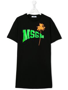 Msgm Kids платье-футболка с логотипом