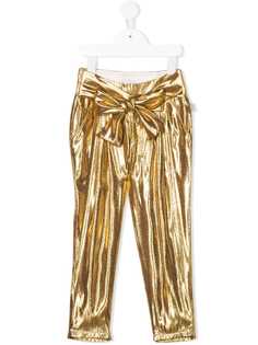 The Marc Jacobs Kids брюки с эффектом металлик и складками