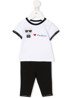 Karl Lagerfeld Kids брючный костюм с принтом