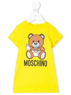 Moschino Kids платье-футболка с принтом Teddy Bear