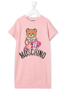 Moschino Kids платье-футболка с логотипом