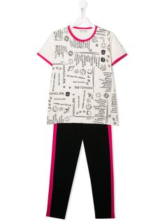 Moncler Kids комплект из футболки и спортивных брюк