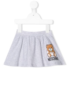 Moschino Kids расклешенная юбка мини с логотипом